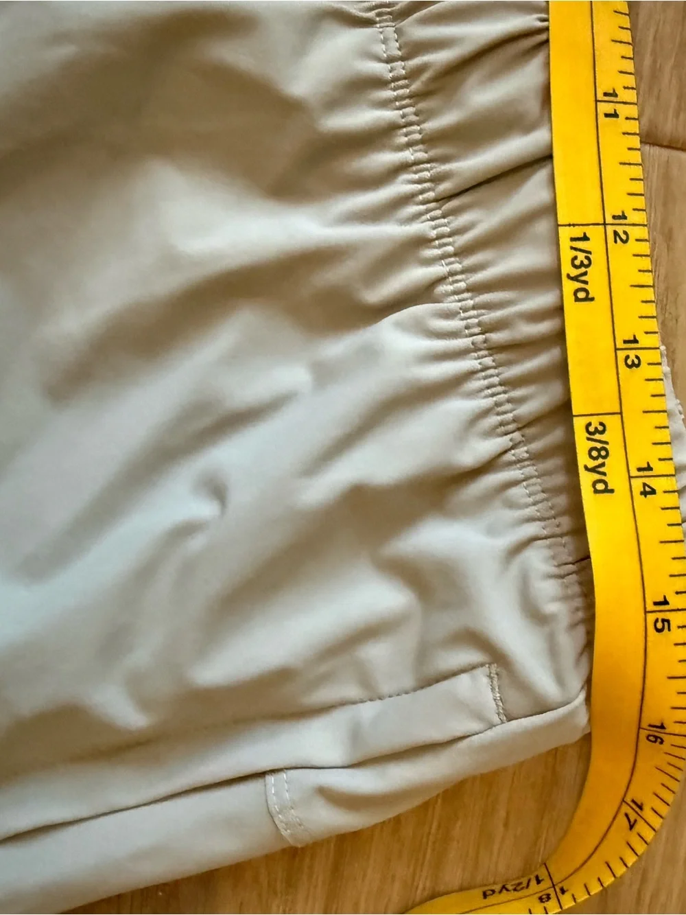 NWT Fabletics Men's The One Light Beige Athletic Shorts L Athleisure Gym